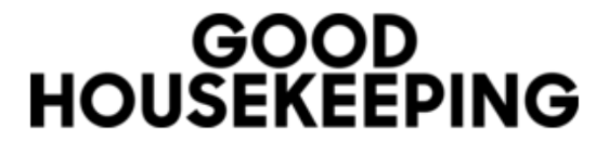 The 'GOOD HOUSEKEEPING' logo is printed in large black capital letters on a blank background.